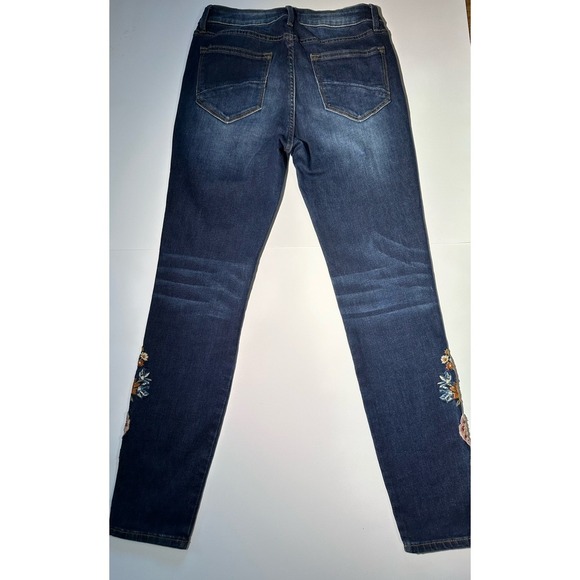 Driftwood Jackie High Rise Floral Embroidered Skinny Jeans - Picture 2 of 8